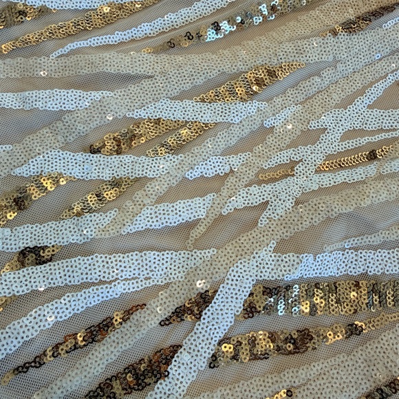 Hello Molly Gold and Cream Sequin Dress - Picture 3 of 7